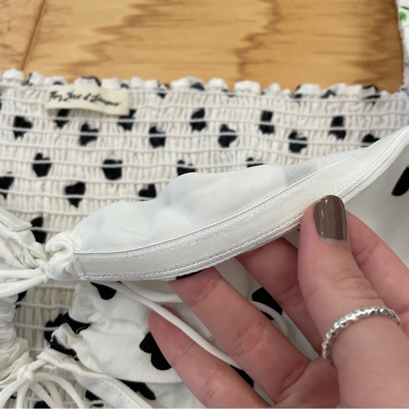 For Love and Lemons Dolly Romper Playsuit Floral Heart Print Size Medium - Picture 9 of 13